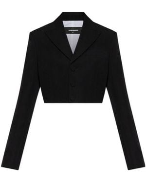 DSquared² Long-Sleeved Casual Jacket - Black