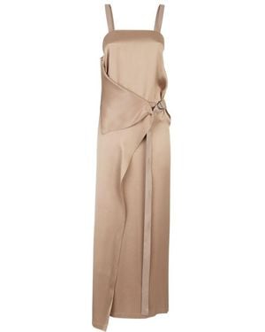 Fendi Silk Long Dress - Natural