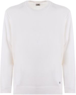 C.P. Company Long-Sleeved Jumper - White