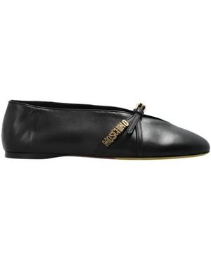 Moschino Satin Ballet Flats - Black