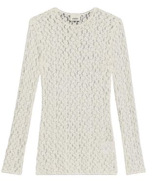 Isabel Marant Gaelle Long-Sleeve Lace Top - White