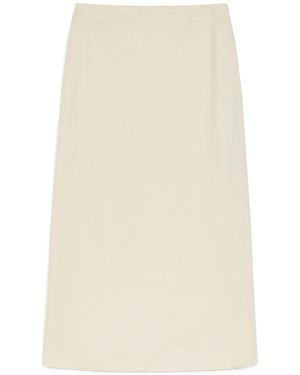 Weekend by Maxmara Viscose And Linen Canvas Skirt - Natural