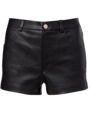 Stouls Roxie Leather Shorts - Black