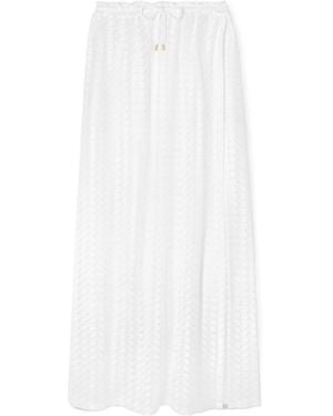 Melissa Odabash Mendi Open-Knit Maxi Skirt - White