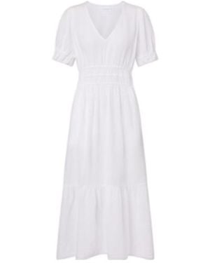 Velvet By Graham & Spencer Rivelle Cotton Gauze Midi Dress - White