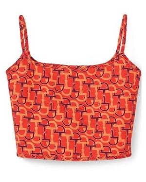 Gucci Printed Crop Top - Orange