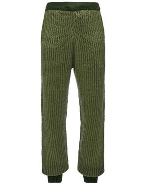 JW Anderson Wool Blend Knitted Trousers - Green