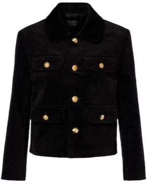 Nili Lotan Button-Down Casual Jacket - Black