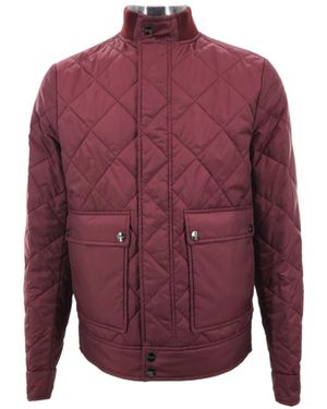 Ferragamo Quilted Cotton Suit With Standing Collar - Red
