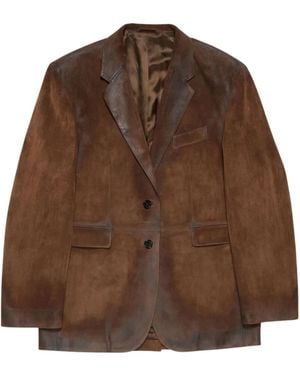 Acne Studios Single Breasted Suit Jacket - Brown