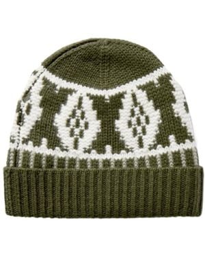 arch4 Lorenz Fair Isle Cashmere Beanie - Green