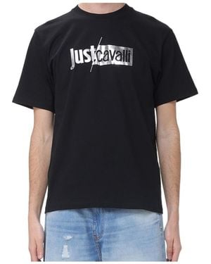 Just Cavalli Logo Print T-Shirt - Black