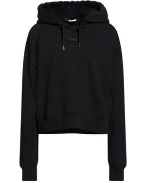 Jacquemus Solidcolor Hooded Sweatshirt - Black