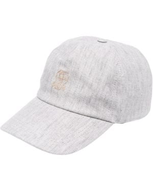 Brunello Cucinelli Embroidered Logo Cap - White