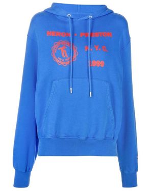 Heron Preston Hooded Hoodie - Blue
