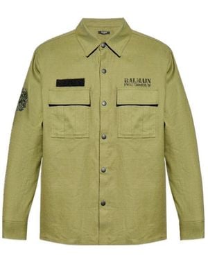 Balmain Shirt With Logo - Green