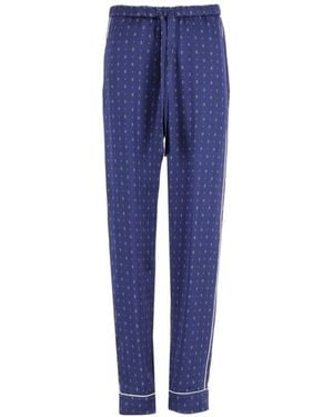 forte_forte Le Club Print Pyjama Trousers - Blue