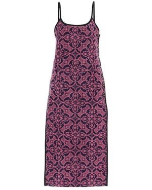 Marine Serre Logo Dress - Purple