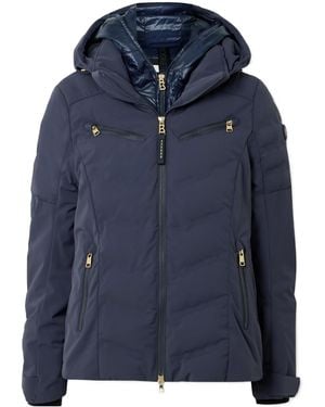 Bogner Kea Hooded Layered Padded Quilted Shell Ski Jacket - Blue