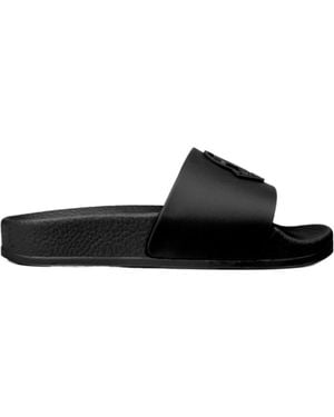 Moncler Basile Logo Slippers - Black