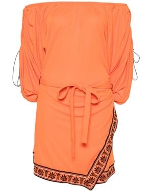 Rabanne Belted Mini Dress - Orange