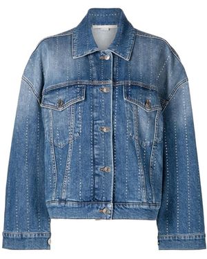 Stella McCartney Rhinestone-Embellished Denim Jacket - Blue