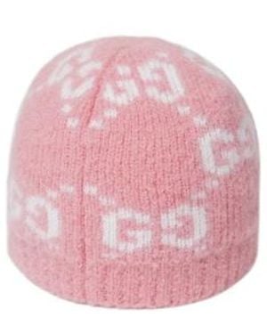 Gucci Gg Alpaca Blend Hat - Pink