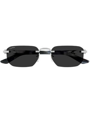 Cartier Recangular Frame Sunglasses - White