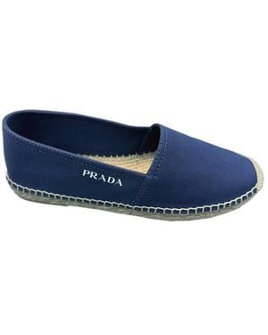 Prada Round-Toe Casual Shoes - Blue