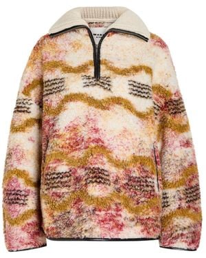 Isabel Marant Marner Patterned Fleece Coat - Multicolour
