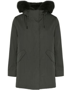 Yves Salomon Long-Sleeved Cotton-Padded Jacket - Green