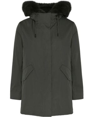 Yves Salomon Long-Sleeved Cotton-Padded Jacket - Green