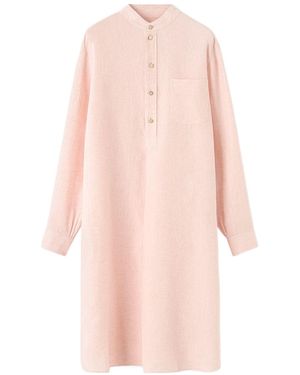 Loro Piana Long-Sleeved Shirt Dress - Pink
