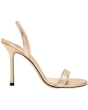 Jimmy Choo Leather Heeled Sandals - Metallic