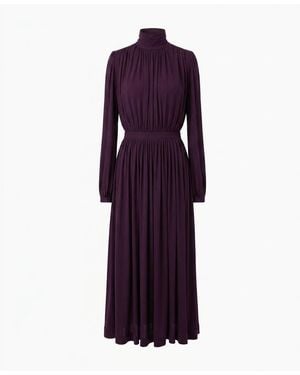 Gucci Light Viscose Crêpe Jersey Dress - Purple