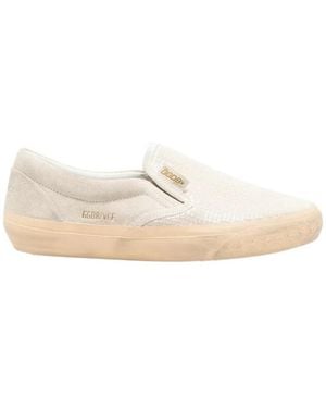Golden Goose Sequin-Embellished Slip-On Trainers - White