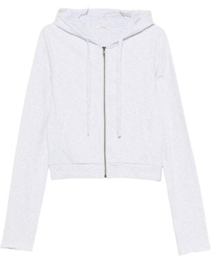 Entire studios Zip-Up Hooded Sweatshirt - White
