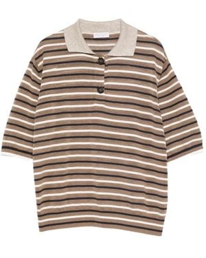 Brunello Cucinelli Striped Collared Knitwear - Multicolor