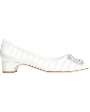 Manolo Blahnik Pointed-Toe High Heels - White