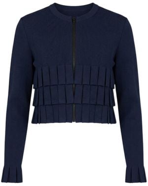 Alaïa Crew Neck Cardigan - Blue