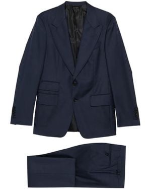 Tom Ford Flap-Pocket Single-Breasted Suit - Blue
