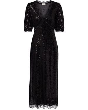 RIXO London Sequin Super Long Dress - Black