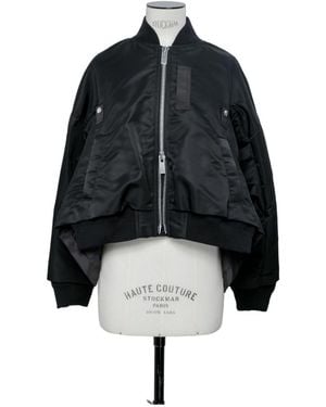 Sacai Asymmetric Bomber Jacket - Black