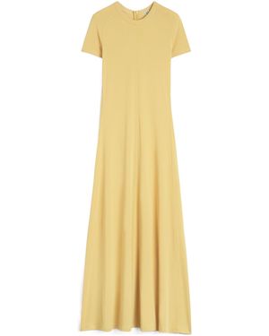 TOTEME Short-Sleeve Maxi Dress - Yellow