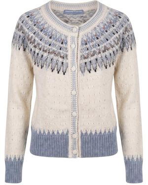 Ermanno Scervino Long-Sleeve Cardigan - Blue