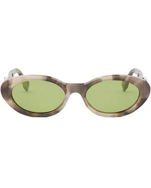 Fendi Eyewear Oval Frame Sunglasses - Green