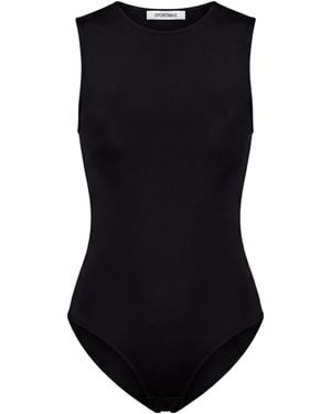 Sportmax Sleeveless Solid-Colored Stretch Bodysuit - Black