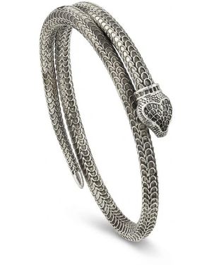 Gucci Logo Snake Bracelet - Metallic