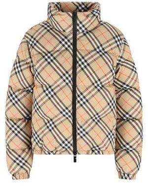Burberry Check Ambleside Puffer Jacket - Metallic