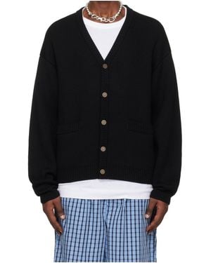 Vetements Crosses Knitted Cardigan - Black